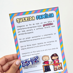 Cartão Editável Querida Família