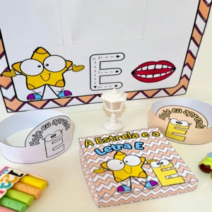 Kit História e Cartaz Letra “E”